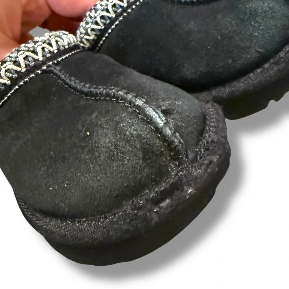 UGG Tasman II‎ Suede Slippers Toddler Size 6 Cozy Black Slip-On Shoes